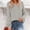 Gray, variant on Babysbule Sweaters for Women Women Casual Loose Fit Fashion Solid Hollow Out Pullover Long Sleeve Round-Neck Sweater