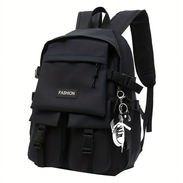 Stylish & Spacious Nylon Travel Backpack - Perfect for Students On-the-Go!