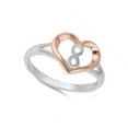 thumbnail image 4 of Rose Gold-Tone Heart Infinity Promise Ring .925 Sterling Silver Band Jewelry Female Male Size 4, 4 of 4
