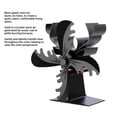thumbnail image 3 of Aspa de ventilador de estufa de leña aspa de ventilador de chimenea con tema navideño aleación de aluminio accionamiento de calor negro funcionamiento silencioso para ANGGREK Otros, 3 of 8
