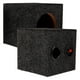 thumbnail image 4 of Caja de subwoofer de 1 par, caja de altavoz individual para automóvil, caja de subwoofer cuadrada, suministro de reposición, 4 of 7