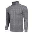 thumbnail image 2 of COOFANDY Men's Slim Fit Turtleneck Sweater Casual Twisted Knitted Pullover Sweaters, 2 of 6