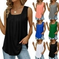 thumbnail image 1 of Blusa sin mangas para mujer, para oficina, para verano, tipo chaleco, camiseta, plisada, 1 of 5