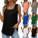 thumbnail image 1 of Blusa sin mangas para mujer, para oficina, para verano, tipo chaleco, camiseta, plisada, 1 of 5