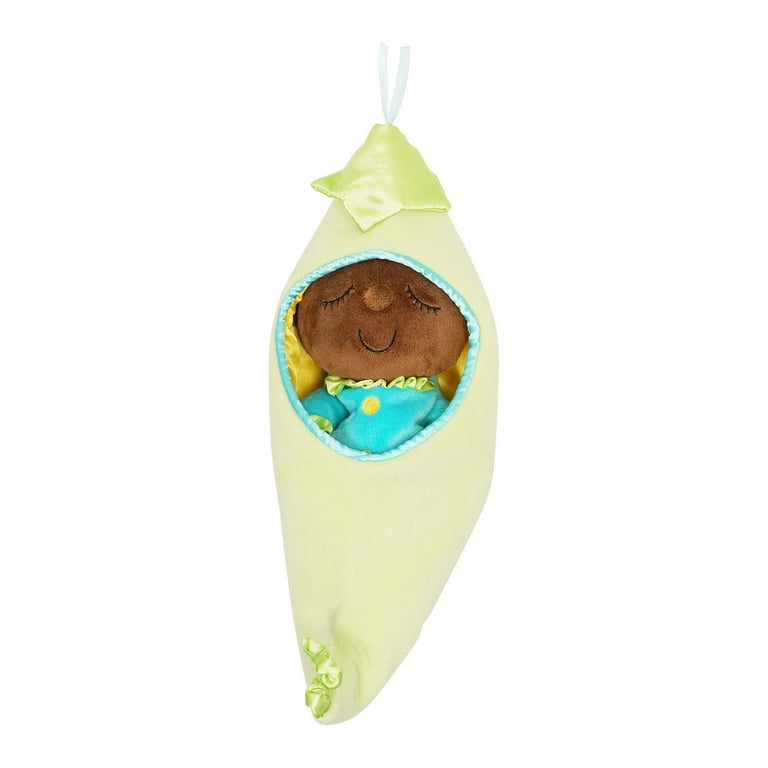 Manhattan Toy Snuggle Pod Sweet Pea Brown First Baby Doll with Cozy Sleep Sack for Ages 6 Months and Up