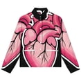 thumbnail image 4 of Jackets for Women Winter Coat Jackets Flannel Stand Collar Jacket(Anatomical Heart Art,Size:S-4XL), 4 of 7