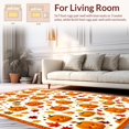 thumbnail image 2 of ODIKA 5'x7' Machine Washable Non-Slip Area Rug, Harvest Bloom Pumpkin & Leaf Patterned Accent High Traffic Rug, Orange, 145055, 2 of 7