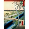thumbnail image 2 of Hiroshige, Ando 25x32 Black Ornate Wood Framed with Double Matting Museum Art Print Titled - Koume Embankment, 2 of 4