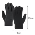 thumbnail image 6 of Eoperou 1 Pair Women Winter Cycling Gloves Thickened Color Matching Elastic Warm Five Fingers Windproof Soft Anti-slip Wear-resistant Lady Outdoor Gloves, 6 of 8