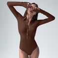 thumbnail image 1 of Body,Body de mujer Body de manga larga con solapa para mujer Body de mujer Instalación sin esfuerzo, 1 of 6