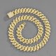 thumbnail image 1 of Collar Cadena de Moda Punk Yinane Eslabones Cubanos 50cm, 1 of 5
