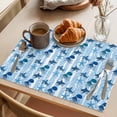 thumbnail image 3 of Summer Marine Life Placemats Set of 4 Watercolor Octopus Shark Ocean Starfish Bubbles Heat Insulation Washable Place Mats, Non-Slip Table Mats for Dining Table Party Kitchen Decor,13x19 Inch, 3 of 9