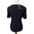 thumbnail image 6 of Calvin Klein Women's Soft Crew Neck Rolled Sleeve Graphic Logo T-shirt (Black/White, XL), 6 of 7