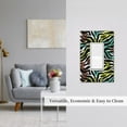 thumbnail image 5 of DouZhe 1-Gang Decorator/Rocker Wallplate, Colorful Zebra Exotic Animal Decorative Wall Plates, 5 of 7