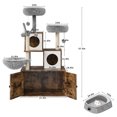 thumbnail image 2 of Modern Cat Tree Tower with Hidden Litter Box Enclosure, Multi-Level Wooden Cat Furniture – Sisal Scratching Posts, Soft Perch, Condo – Stylish Catnip Toy for Indoor Cats, 2 of 5