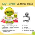 thumbnail image 2 of Figura de juguete Gossby hecha a mano con forma de tortuga positiva, regalo a ganchillo, 2 of 8