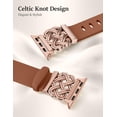 thumbnail image 4 of Wearlizer Silicone Watch Band Compatible with Apple Watch Bands Women Celtic Knot Design Adjustable Strap for Series 11/10/9/8/7/6/5/4/3/SE/Ultra 38/40/41/42/44/45/46/49mm, 4 of 7