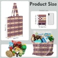 thumbnail image 4 of Vintage Striped Canvas Bag – Retro Style Reusable Tote for Women, 4 of 6