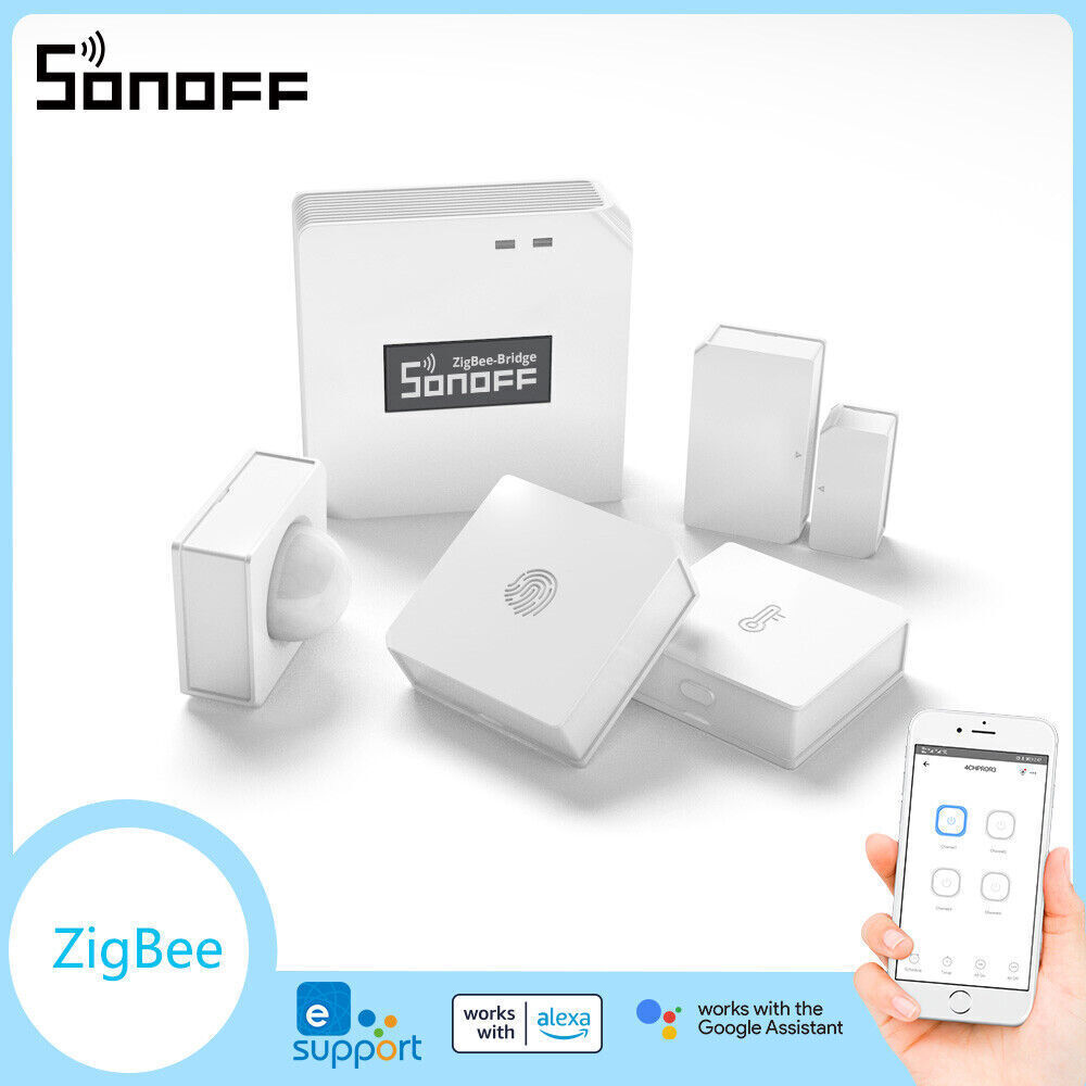SONOFF Zigbee Smart Home Security Kit, Automation Controller System,Wireless Window Door Alarm,Motion Sensor,Temperature and Humidity Sensor Works with Alexa, Google Home - image 1 of 38