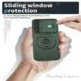 thumbnail image 6 of SaniMore Case for Samsung Galaxy A15, Slidng Camera Window with Kickstand Holder, Magnetic Car Mount, Function Slim Fit Protection Shockproof Anti-fall Magnetic Cover for Galaxy A15, Darkgreen, 6 of 6