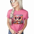 thumbnail image 3 of Minnie Colorful Paint Drops Graphic T-Shirt (Dk Pink-2X Large), 3 of 5