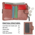 thumbnail image 3 of KAWELL Small Women Wallet Leather Bifold Card Holder RFID Blocking with ID Window, 3 of 8