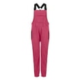 thumbnail image 5 of Fshiont Women's Winter Fleece Overalls Fuzzy Warm Causal Jumpsuits Loose Adjustable Straps Sleeveless Bib Pants with Pockets Hot Pink S, 5 of 6