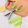 thumbnail image 3 of Tijeras de cocina para hierba/Tijeras para cilantro, cebollinos y más/Uso profesional/Diseño multipropósito de 5 cuchillas con funda de seguridad ShuxiuWang 1327537093527, 3 of 4