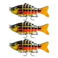 thumbnail image 1 of Lot de 3 Leurres de Pêche Réutilisables avec Perles Attraction Extérieure Swimbaits Artificiels Crankbait 10cm Type 10, 1 of 8
