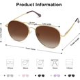 thumbnail image 4 of Ubiuo Classic Aviator Sunglasses For Women Men Vintage Retro Metal Shades Sj1030, 4 of 4