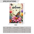 thumbnail image 3 of Welcome Spring Butterfly Garden Flag 12x18 Inch Double Sided Floral Butterfly Garden Flag Outdoor Yard House Flag Decoration Seasonal Farmhouse Decor, 3 of 8