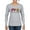 Heather Grey, variant on Peace Love Baseball Sports Womens Graphic Long Sleeve T-Shirt, Royal, Large