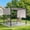 Gray, variant on Sunjoy 9 x 9 ft. Pergola, Outdoor Patio Matte Black Steel Classic Frame Pergola with Retractable White Canopy Shade for Backyard, Garden Activities, White