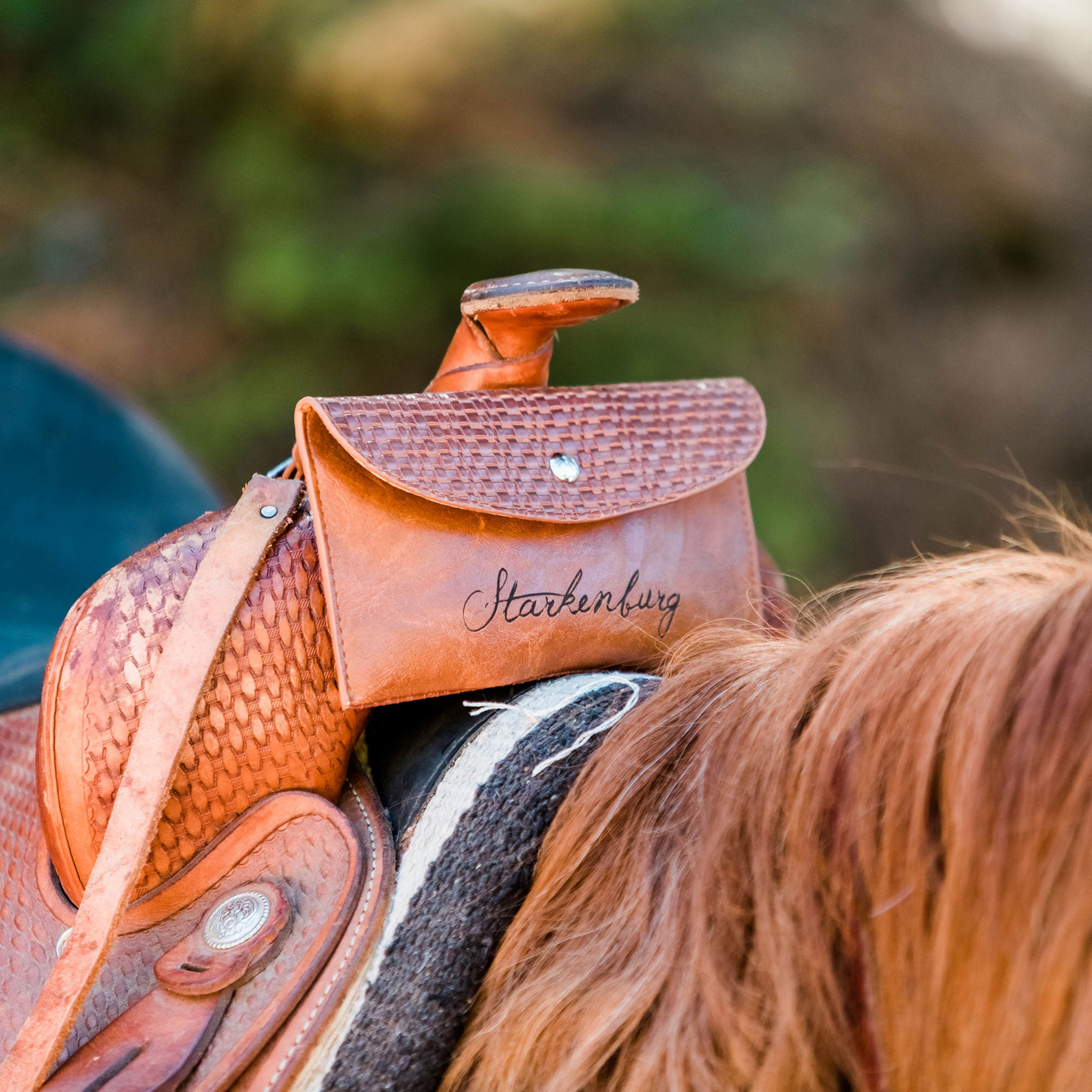 Personalized Horse Pommel Pouch, Custom Saddle Bag, Equestrian Tack Bag, Riding Gear Gift for Women