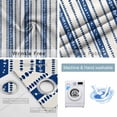 thumbnail image 4 of Navy Blue Boho Blackout Curtains for Bedroom/Living Room, Thermal Insulated Kitchen Curtains, Southwestern Striped Abstract Grommet Darkening Window Treatment Drapes 52"x63"x2, 4 of 8