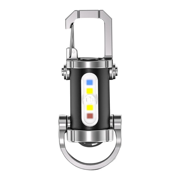 Super Bright Mini Key Ring Flashlight - Rechargeable, 7 Lighting Modes, Side Light, Phone Charger, Lightweight For Outdoor/Camping/Daily Carry
