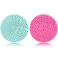 thumbnail image 1 of 2 Piezas Limpiador de Brochas de Maquillaje de Silicona YalsFTY Herramienta de Limpieza de Almohadillas para Estropajo de Brochas Cosméticas Funcionalidad de Doble Cara para Acomodar Todo Tipo de Broc, 1 of 5