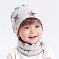 thumbnail image 4 of Kids Cute Warm Handsome Printed Star Moon Comfortable Breathable Hat Scarf Set, 4 of 7