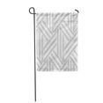 thumbnail image 1 of JSDART Motif Géométrique Abstrait Diamant Rayures Gris et Blanc Drapeau de Jardin Bannière Décorative Maison 12x18 Pouces, 1 of 1