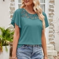 thumbnail image 3 of TYGHBN Womens Fashion Casual Top Crew Neck T Shirts Summer Short Sleeve Casual Loose Top Womens Loose Fit Running Tops Tops Women Casual Womens Short Sleeve Shirt Stripe Tee Short Sleeve Western Tops, 3 of 6