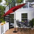 thumbnail image 3 of Costway 10FT Patio Umbrella 6 Ribs Market Steel Tilt W/ Crank Outdoor Garden Burgundy, 3 of 11