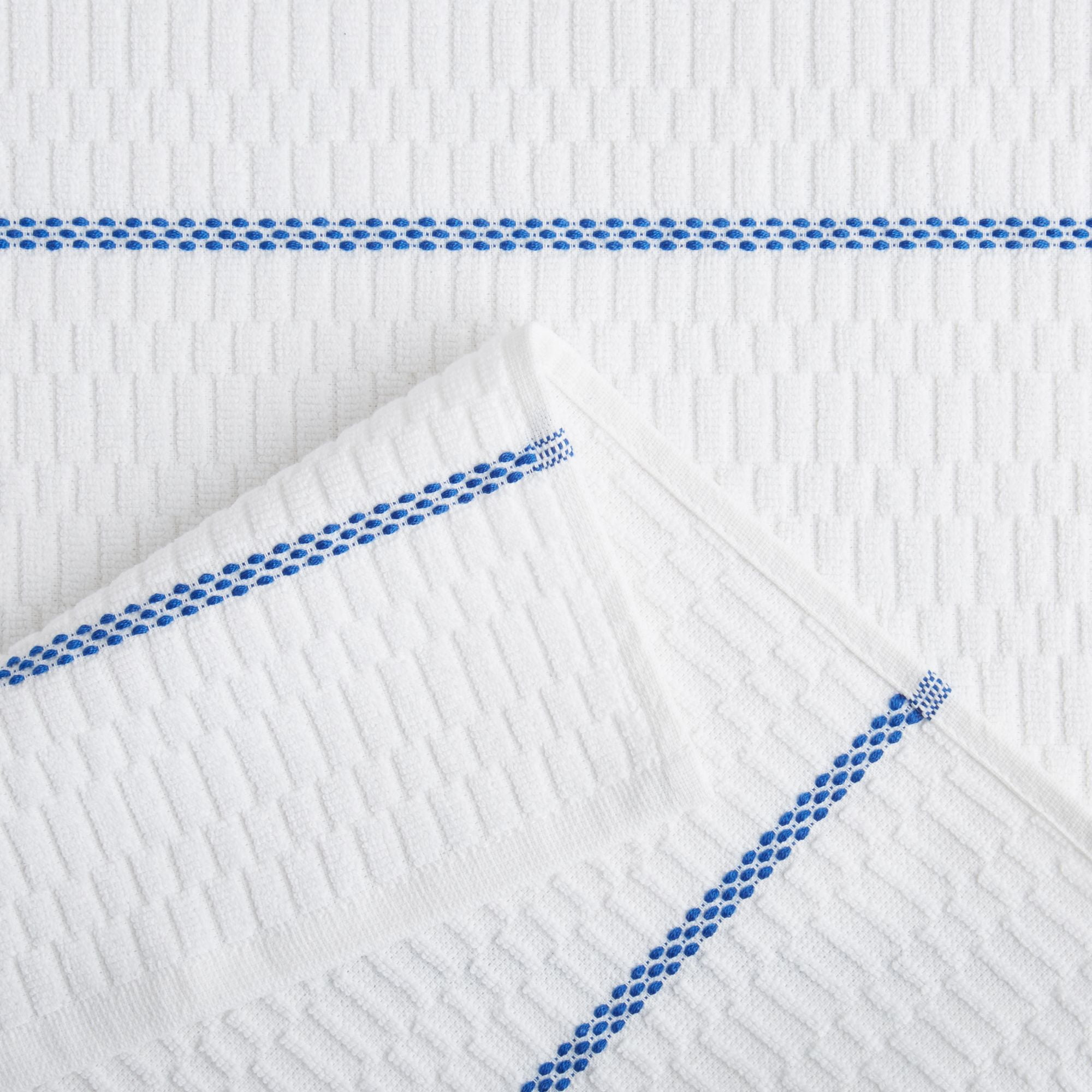Sussex Antibacterial Kitchen Towels 20x29 & Dish Cloths 13x13 German Blue  Stripe