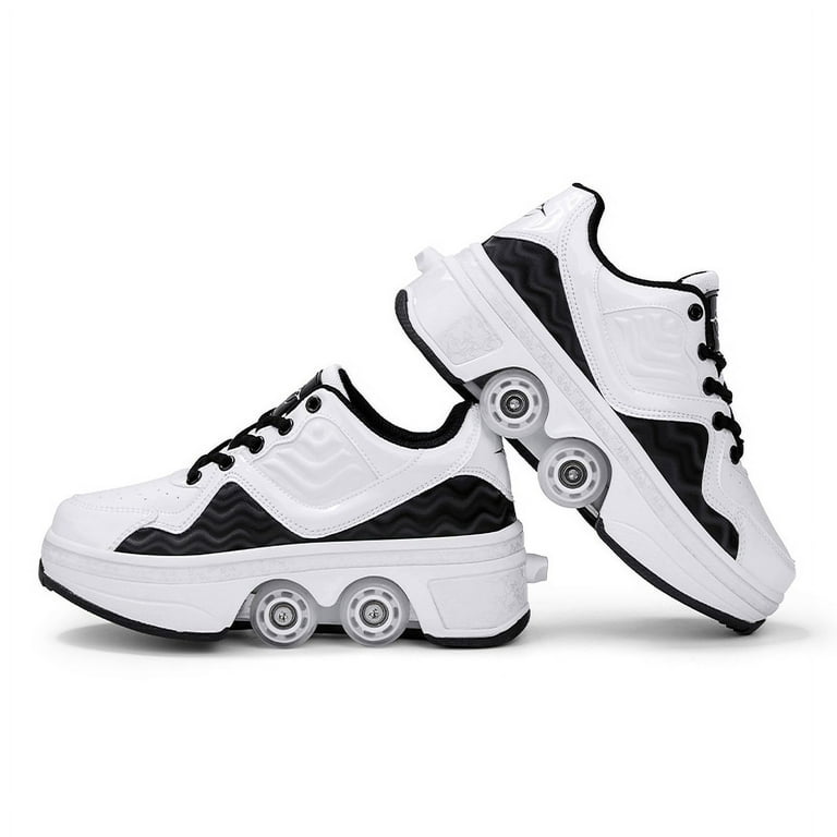 Roller Skates for Women Men Shoes with Wheels for Girls Kick Rollers Shoes Retractable for Boys Adult Parkour Quad Roller Shoes Inline Skates Children s Outdoor Skates Walmart