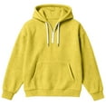 thumbnail image 4 of XIAOCHA Mens Hoodies Waffle Knit Half-Zip Drawstring Hooded Sweatshirts Loose Fit Long Sleeve Solid Color Oversized Streetwear Yellow, 4 of 4