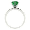 thumbnail image 4 of Solitaire Engagement Ring for Women - 2ct Simulated Emerald in 18K White Gold Promise Ring, 4 of 6