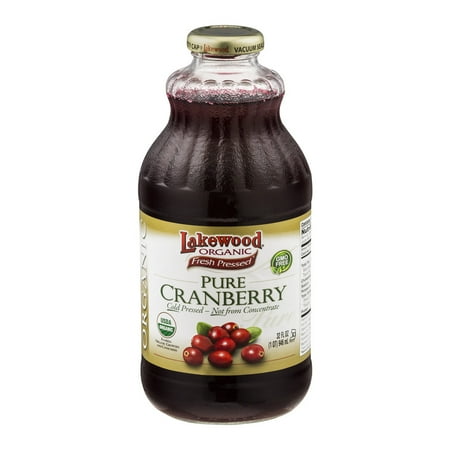 Lakewood Organic Fresh Pressed Pure Cranberry Juice, 32.0 FL OZ ...