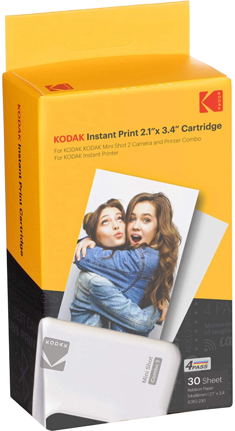 KODAK 4PASS Film Cartridge (2.1x3.4 inches) for KODAK Mini 2 Retro and Mini Shot 2 Retro, 60 Sheets