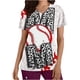 thumbnail image 1 of Blusa elegante de manga corta con cuello en V para mujer, blusa de bolsillo con estampado de uniforme de trabajo OAVQHLG3B Store  lin121212, 1 of 5