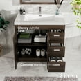 thumbnail image 3 of Eviva Lugano 36" Gray Oak Modern Bathroom Vanity with White Integrated Acrylic Sink, 3 of 7