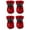 Red, variant on 4-Pack Winter Dog Boots, Waterproof Anti-Slip Pet Shoes with Warm Fleece Lining, Adjustable Straps Dog Booties for Small Cats Dogs Puppy, Red, Red